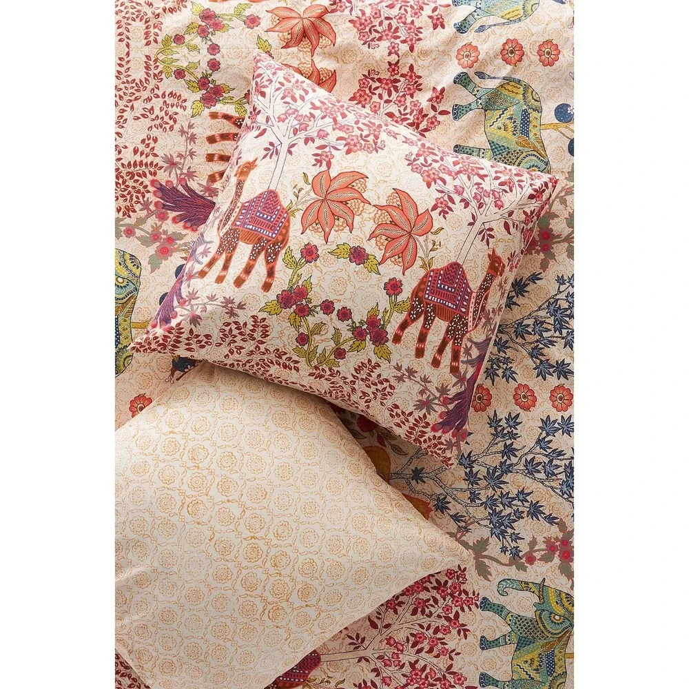 Anthropologie Sham Desert Garden Organic Cotton Printed Percale Euro Sham
